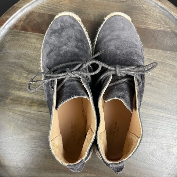 Rag & Bone Geneva Suede Wedge Lace Front Espadrilles Size Women - Picture 6 of 12